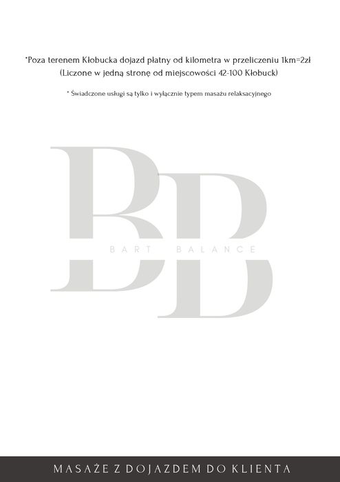 Masaż z dojazdem do klienta