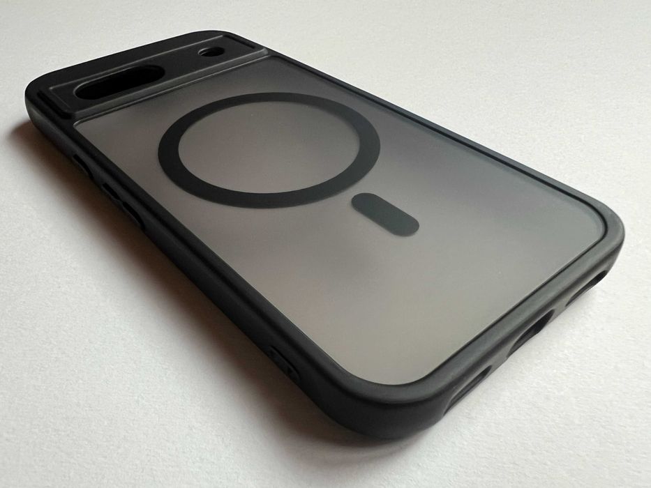 Google Pixel 8a чохол Magnetic MagSafe чорний силікон TPU чехол