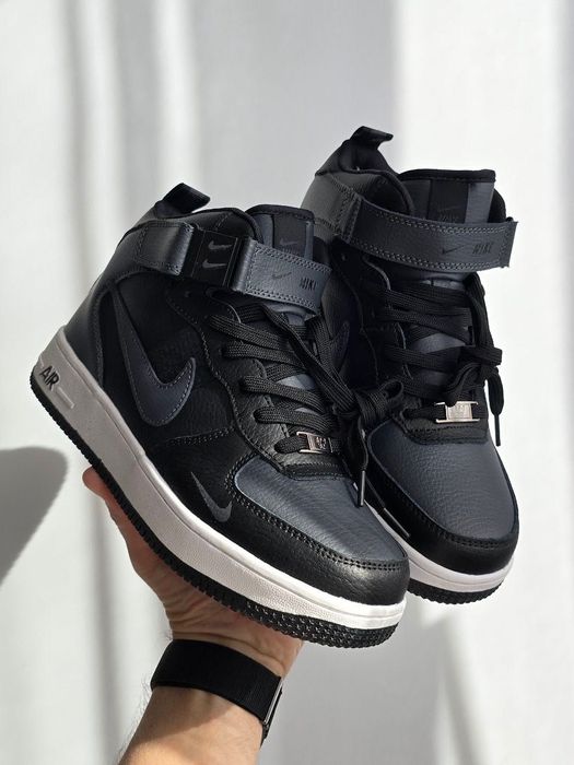 ФЛАГМАН! Nike Air Force Utility | Fur Black / Gray 37 - 46 найк форси