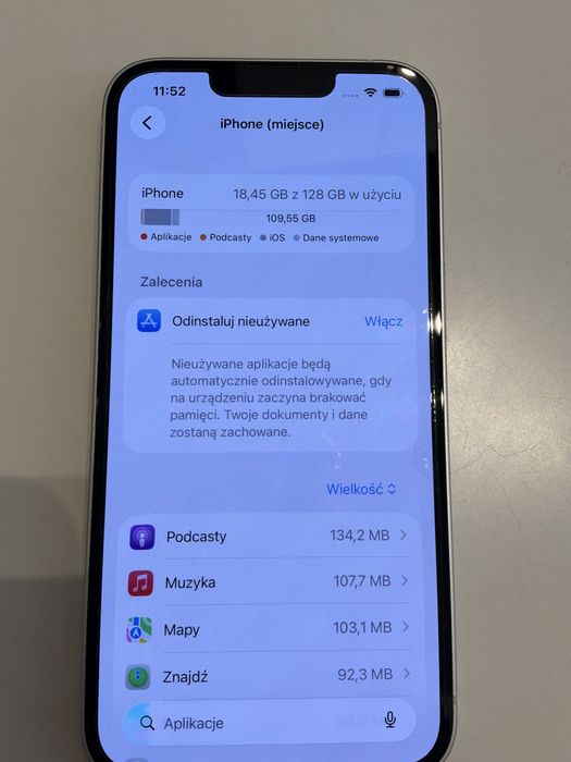 Iphone 13 128GB Biały - stan idealny