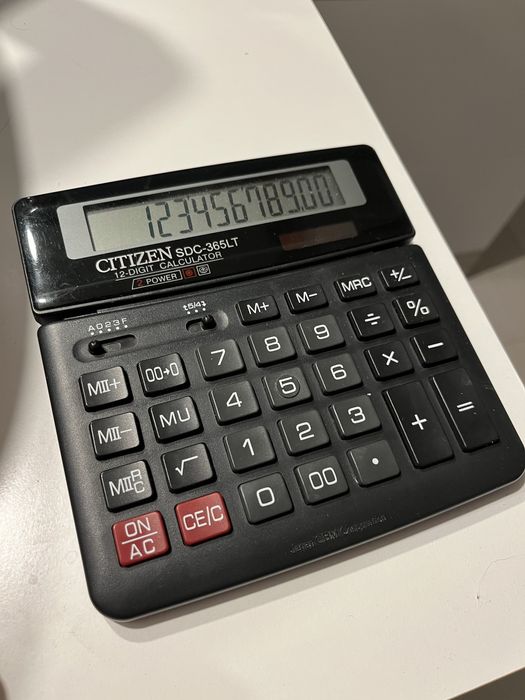 Kalkulator Citizen SDC-365LT zasilany swiatłem