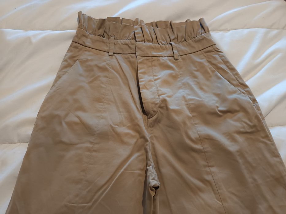 Calças de cinta subida para mulher