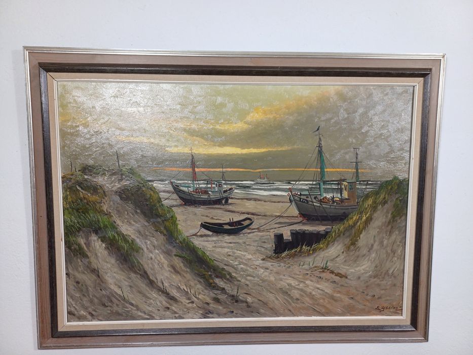 Stary obraz na płótnie ERIK YTTING .