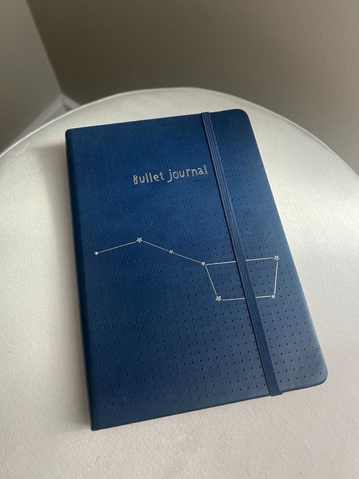 [NOWY!] Bullet Journal, planer, notatnik, A5, w skórzanej oprawie, granatowy