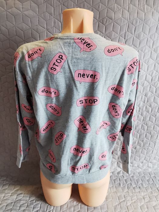 Bluza szara z napisami