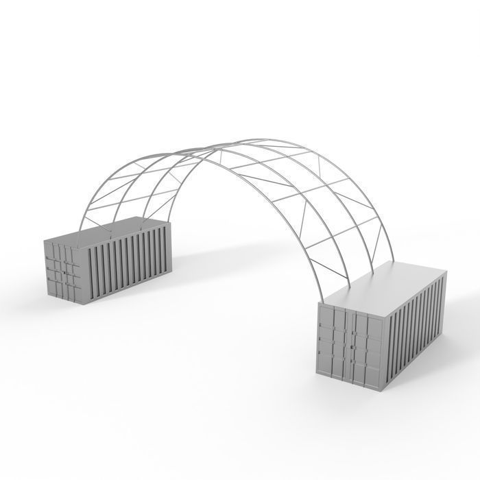 Zadaszenie kontenerowe 10x6m PVC 900g/m2 wiata, magazyn, hala, gruba plandeka, szybki montaż