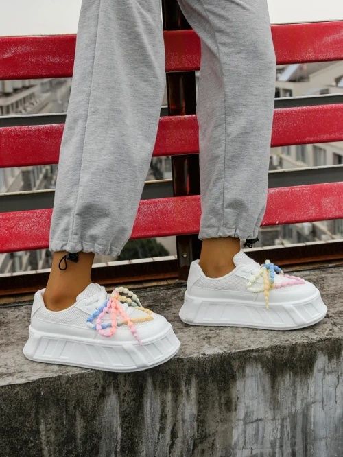 3 KOLORY 36 37 38 Sneakersy 39 40 41 na platformie gruba podeszwa lato