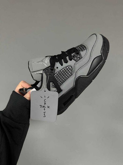 Кросівки Nike Air Jordan 4 x Cactus Jack Grey premium