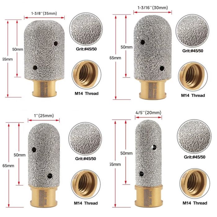 Фрези алмазні конусні, для плитки!
