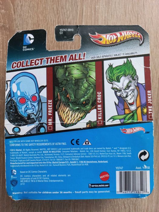 Машинки Hot Wheels  Batman,Joker,Killer Croc