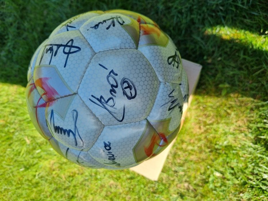 Piłka kolekcjonarska z autografami Marcin Robak i inni RTS Widzew Łódź