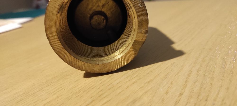 Stary mosiężny zawór odpowietrzająco- spustowy CO ,1 i ½ cala