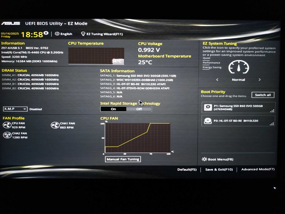 Conjunto Asus Z97-K + Intel i5-4460 + 16GB Crucial Ballistix + TPM