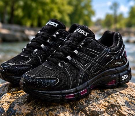 Женские Asics gel kahana 8 / красовки асикс / кожаные кросовки асикс / асики женские черные / ортопедичная стелька / Асикс гель