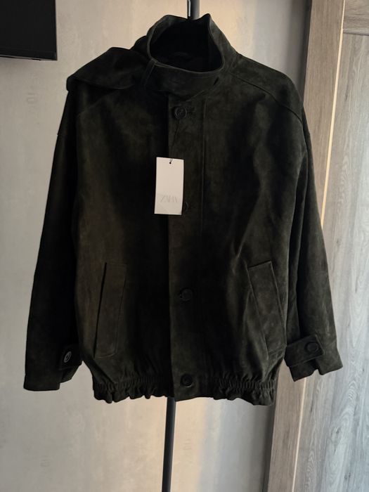 Замшева шкіряна куртка Zara