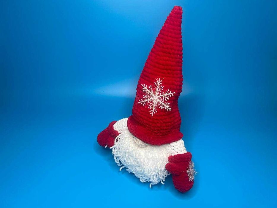 В'язаний великий шведський плюшевий гном ручної роботи, новий рік