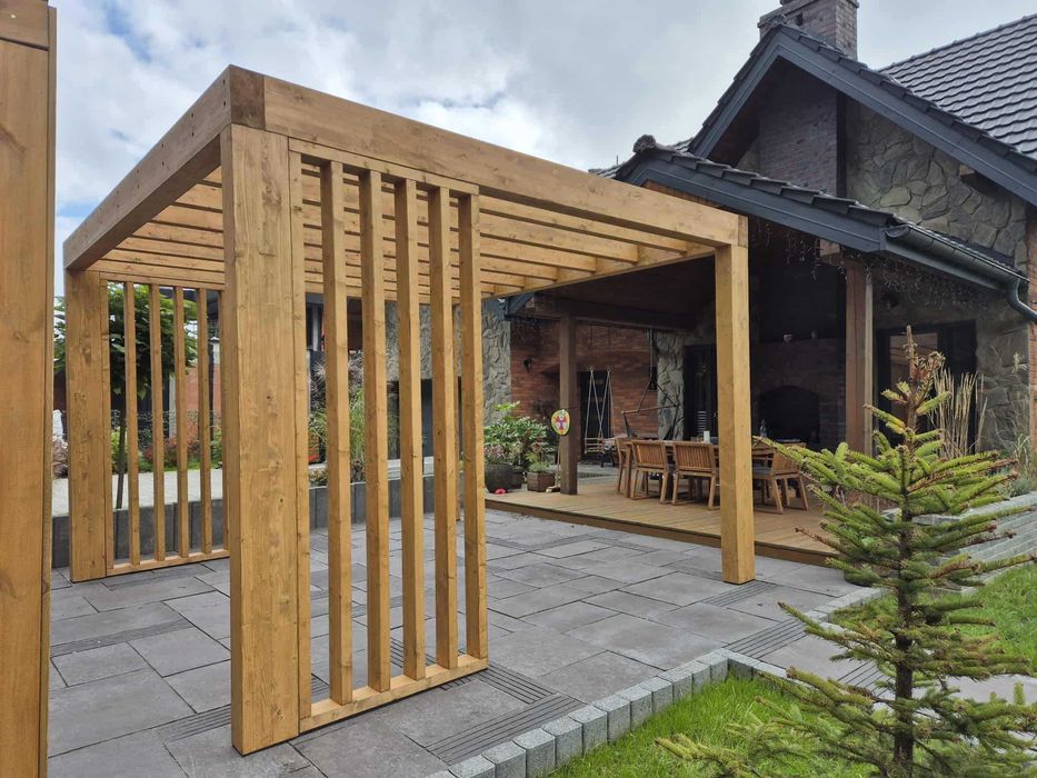 • • • • Pergola ogrodowa • • • • P10 4x4 m producent DREWNOTRIK
