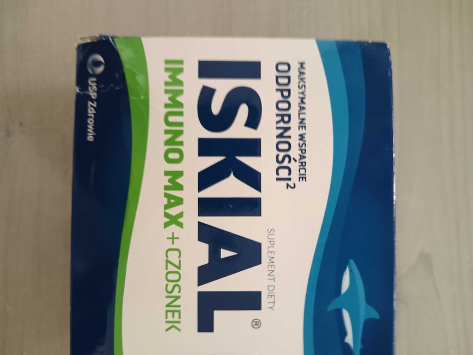 Iskial Immuno Max + Czosnek 120 kapsułek odporność tran czosnek wit D3