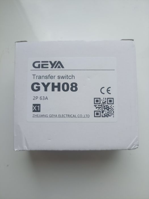 Перемикач . Transfer switch Geya 2P 63A
