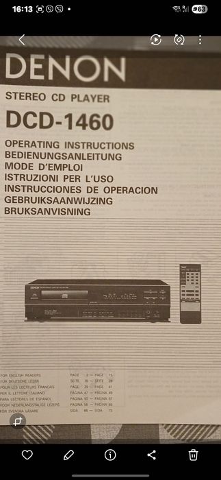 Denon dcd 1460 качественный CD проигрователь .
