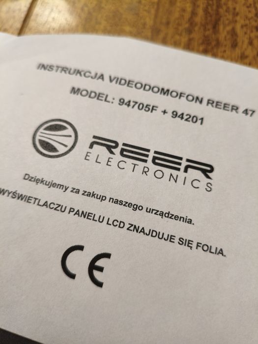 Wideodomofon REER 47 nowy