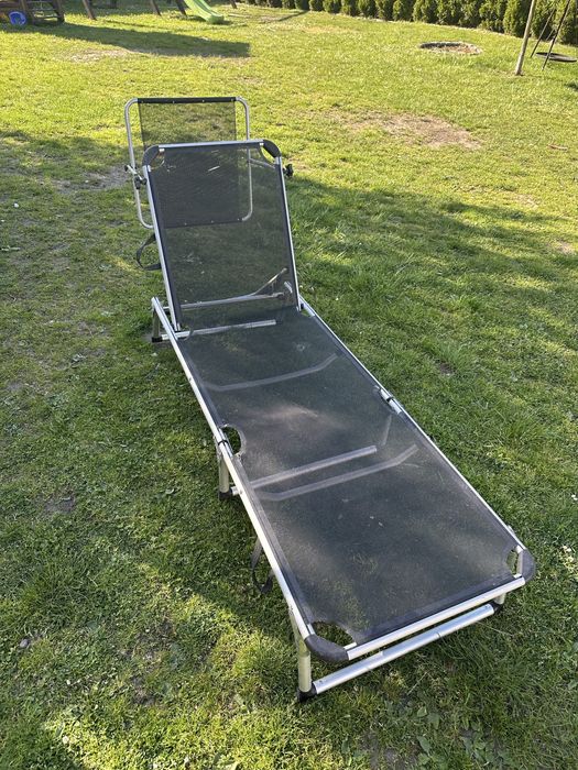 Leżak ogrodowy czarny stan dobry 2sztuki