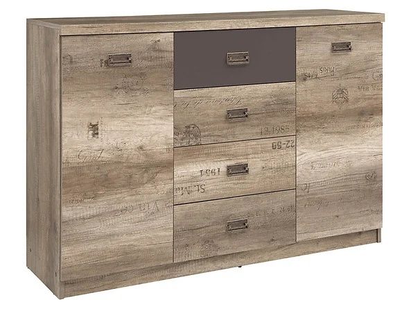 Komoda Malcolm black red white