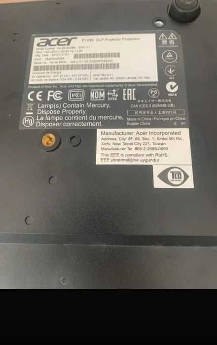 Projector ACER P1285 — 3.200 ANSI LÚMENS • 3D  eacondicionado