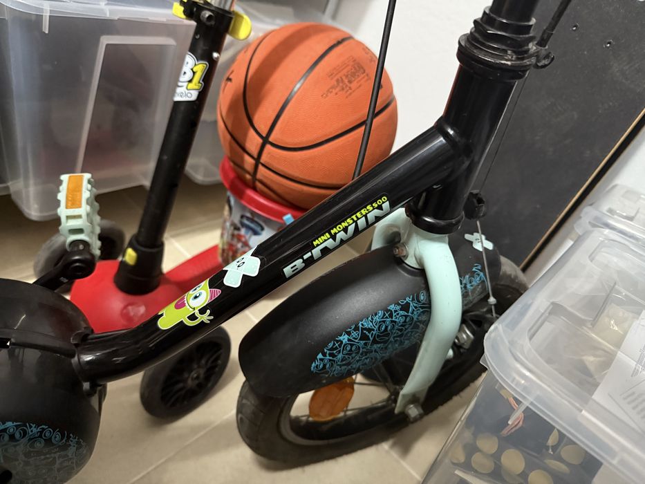 Bicicleta de criança c rodas amoviveis