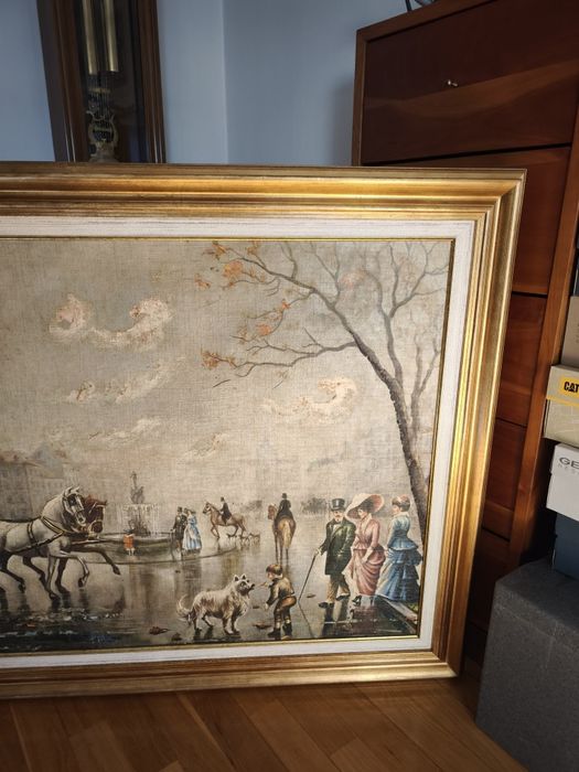 Quadro em tela antigo