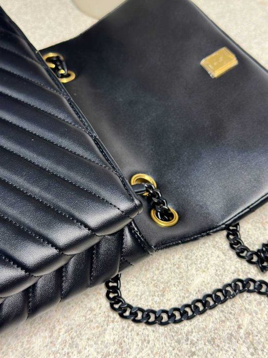 Жіноча сумка Tory Burch (чорна шкіра) / Женская сумка Тори Берч (кожа)