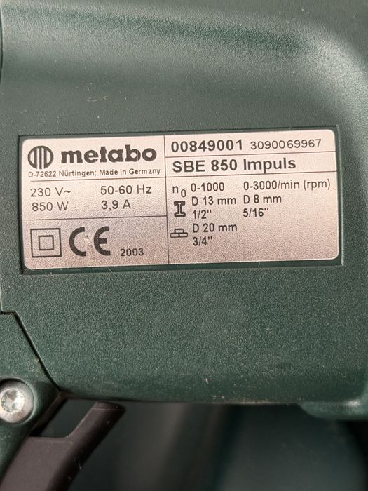 Berbequim Metabo 850w impulsos