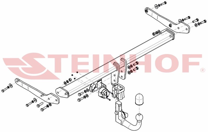 Nowy wypinany hak holowniczy z modułem Volkswagen Tiguan II od 2016 P