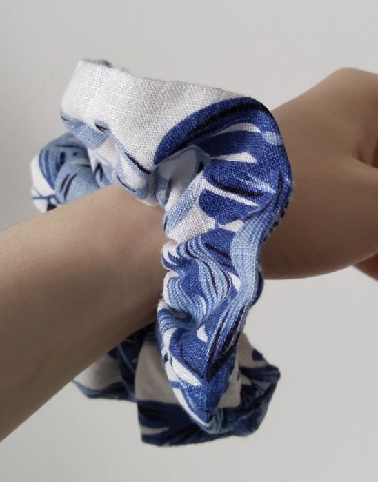 Резинка для волосся Scrunchie льон віскоза