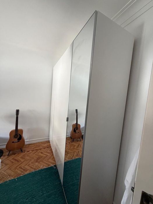 Roupeiro IKEA 2 módulos com espelho branco - COMO NOVO