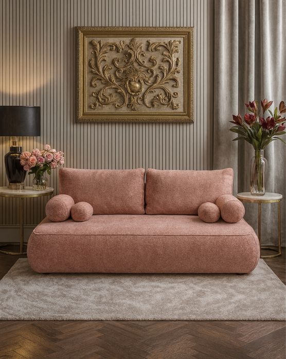 Kanapa Tapicerowana Funkcja spania sofa rozkładana wybór tkanin