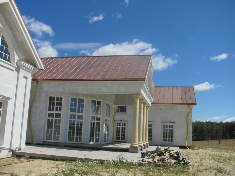 Blacha miedziana - panele na rąbek stojący 0,6 x 550 mm