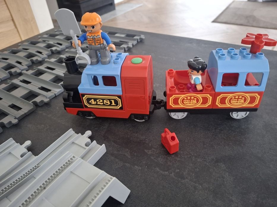 Lego duplo- pociąg,  tory, wiadukt, rozjazd