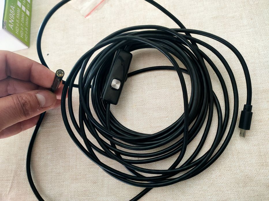 Minicamera com fio 5 metro para pesquisa