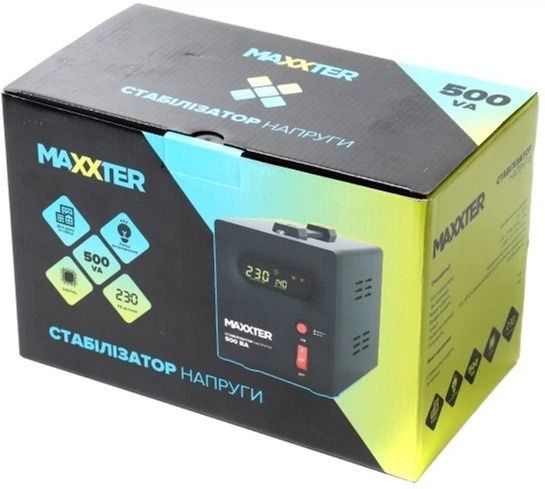 Стабілізатор напруги Maxxter 500 ВА (MX-AVR-S500-01)