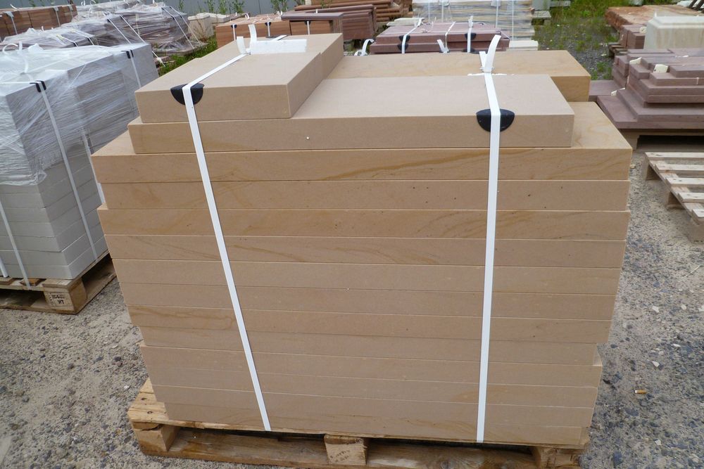 Płyty i elementy z piaskowca w 6 kolorach