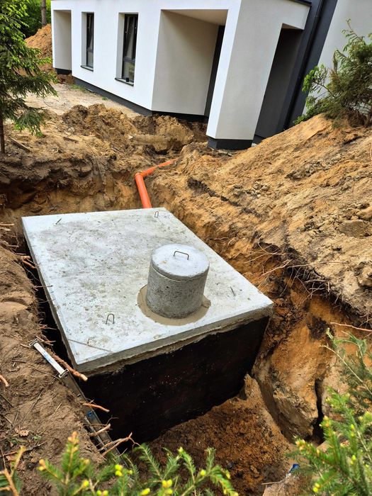 Szambo betonowe 10m3 z wykopem zbiornik na deszczówkę kanał samochodowy