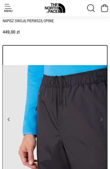 Spodnie męskie przeciwdeszczowe. Firmy THE NORTH FACE. Rozmiar 42