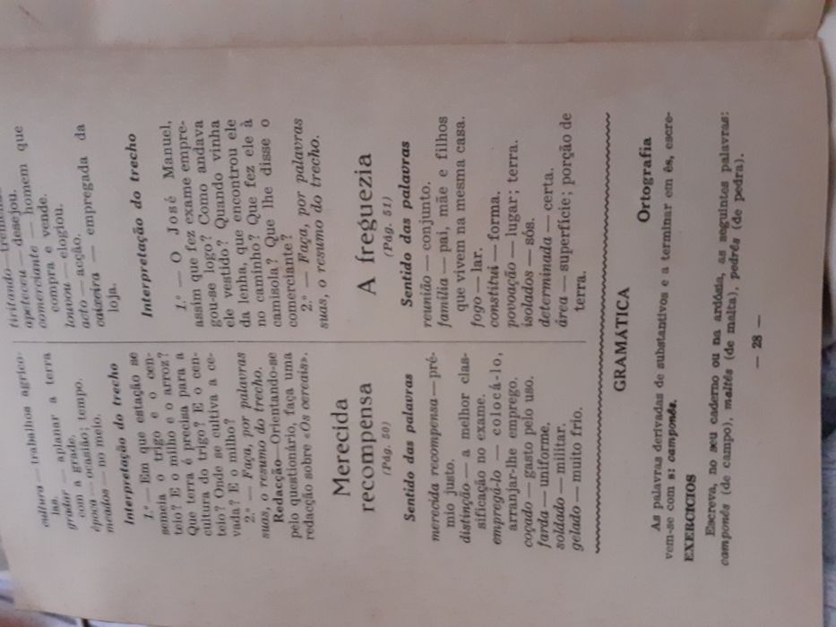 Livros escolares antigos Aritmética e Geometria/