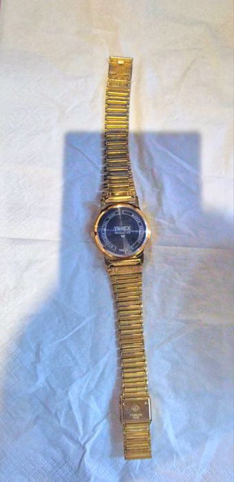 Relógio Timex Vista Masculino Vintage – Original | Dourado | Funcionan
