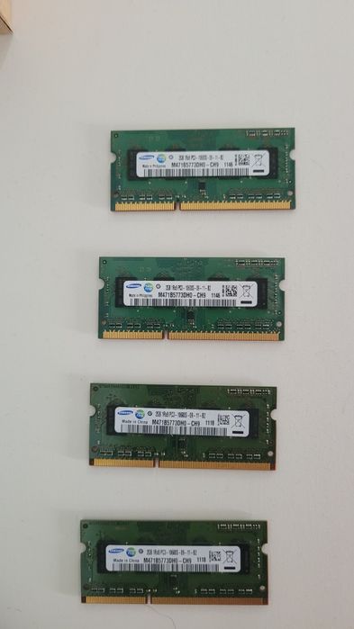 Pamięć DDR3 SO-DIMM laptopowa 2 gb cena za 4 kości