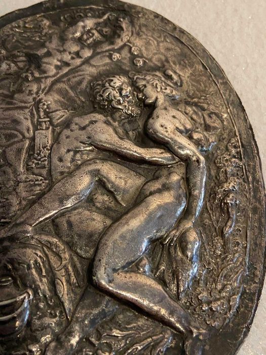 Placa antiga com cena erótica clássica Sec. XVI - XVII