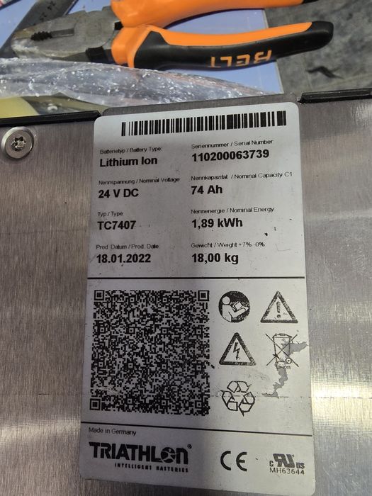 Акумулятор для резервного живлення LI-ion CATL  24В  78А