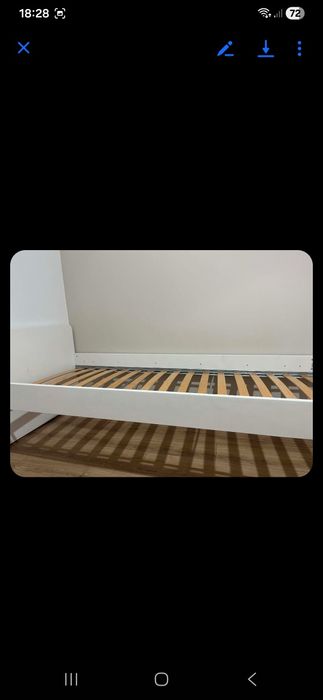 Białe Łóżko IKEA