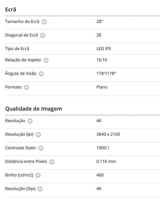 Monitor HP U28 (28” - 4K - ISP)